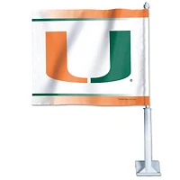 Drapeau de voiture double face WinCraft Miami Hurricanes