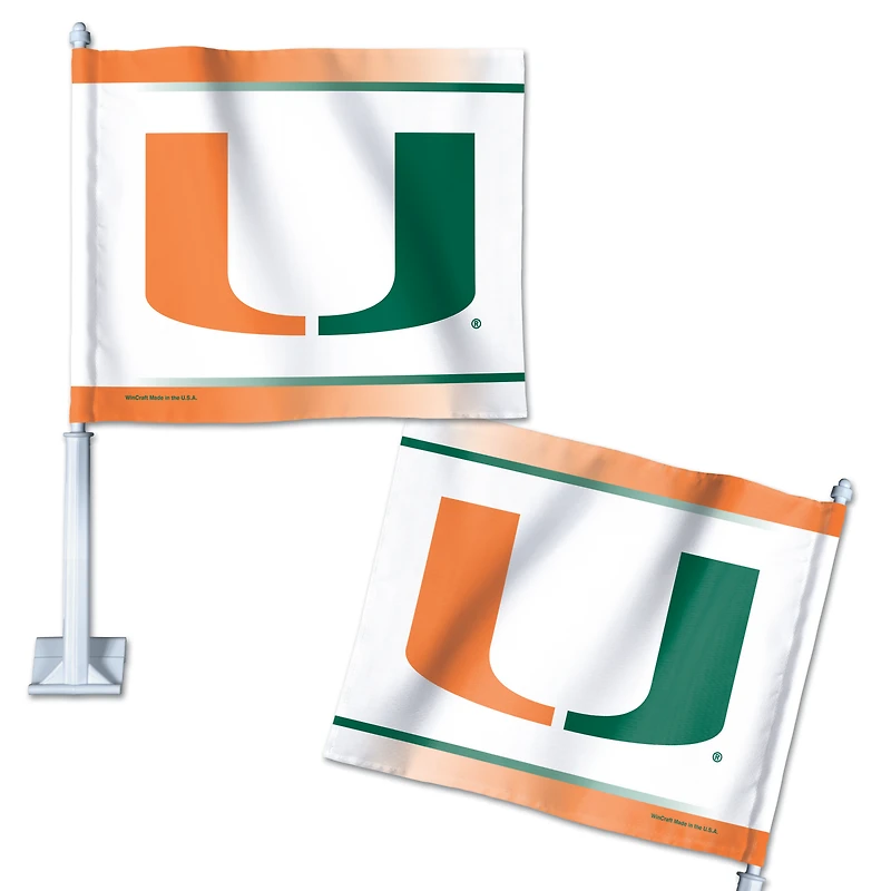 WinCraft Miami Hurricanes Double-Sided Team Car Flag