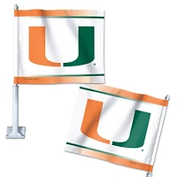 WinCraft Miami Hurricanes Double-Sided Team Car Flag