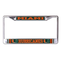 Cadre de plaque d'immatriculation en métal découpé au laser WinCraft Miami Hurricanes
