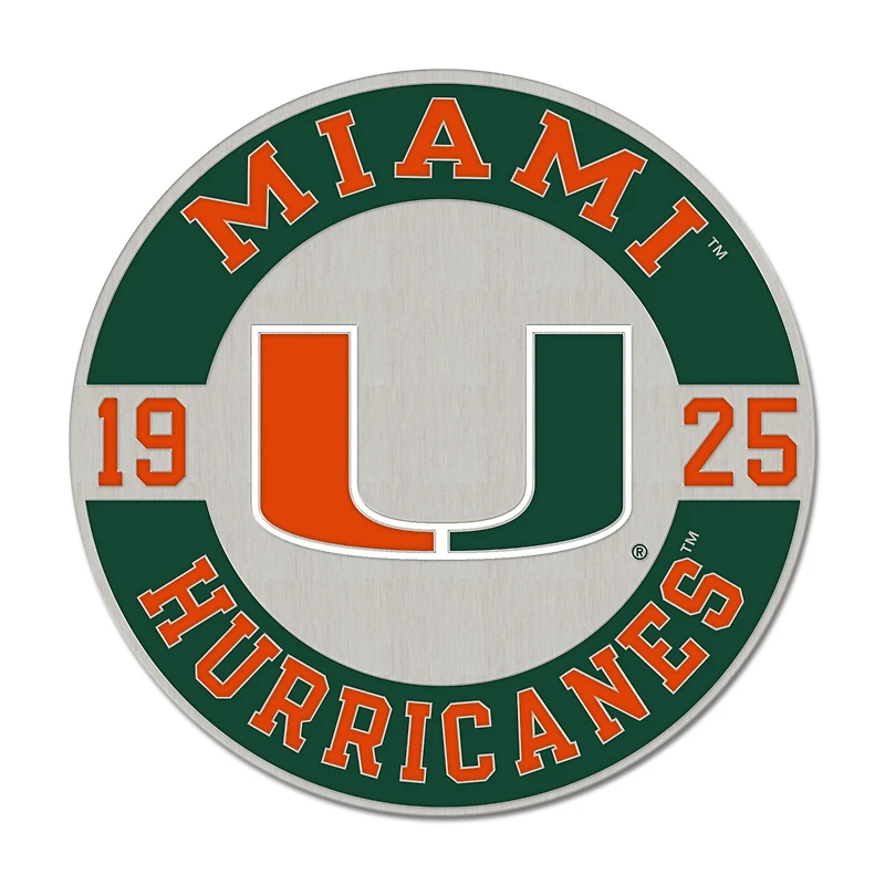 pin rond de collection WinCraft Miami Hurricanes