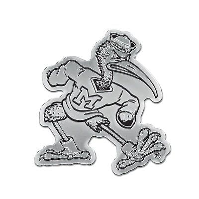 Emblème de voiture WinCraft Miami Hurricanes Team Chrome