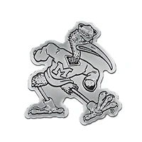 Emblème de voiture WinCraft Miami Hurricanes Team Chrome