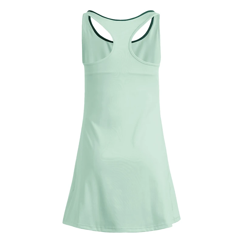 Women's adidas Green Miami Hurricanes Spring Fling Active Racerback Skort Dress
