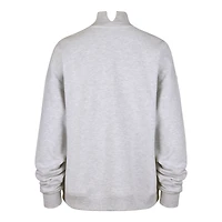 Women's '47  Gray Miami Hurricanes Laurel Arch Mock Neck Sweatshirt