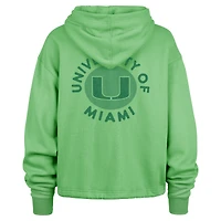 Women's '47  Green Miami Hurricanes Luminance Dot Venice Pullover Hoodie