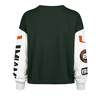 Women's '47 Green Miami Hurricanes Sydney Long Sleeve T-Shirt