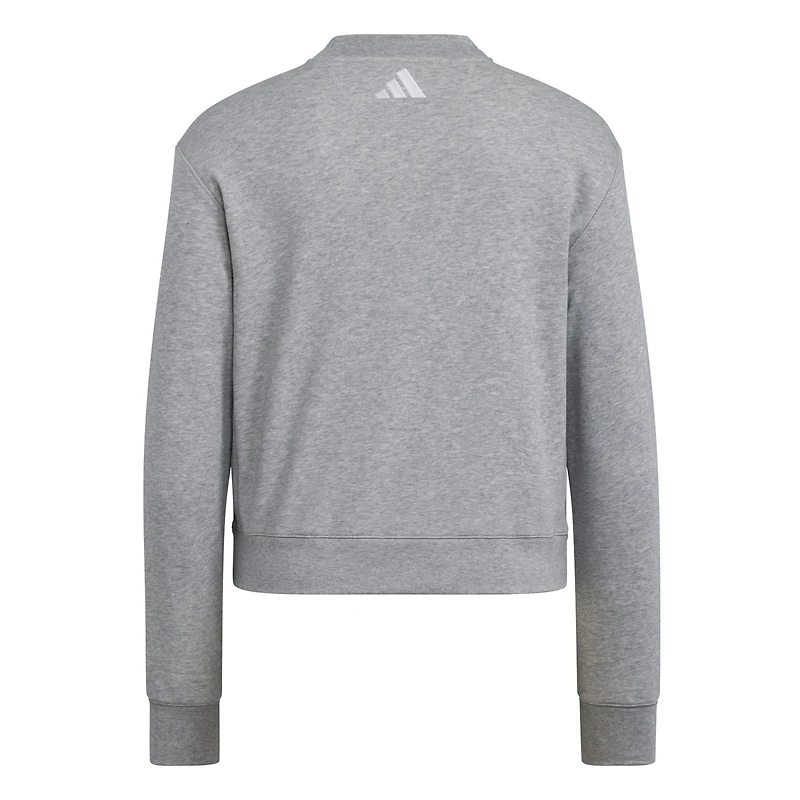 Sweat-shirt ras du cou gris adidas Miami Hurricanes pour femme