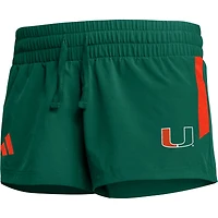 Short de performance adidas Miami Hurricanes 2023 Sideline vert pour femme