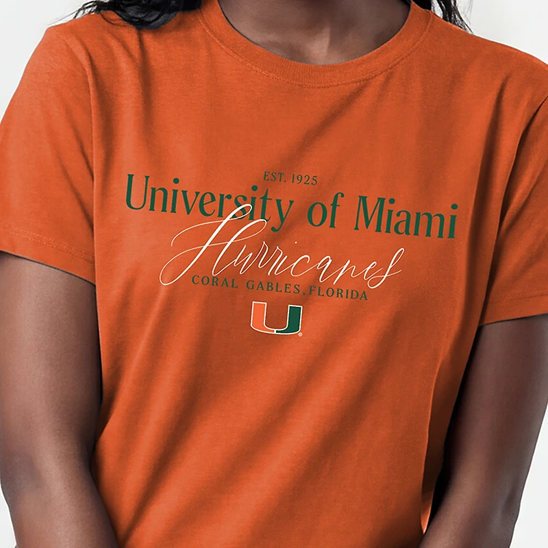 Women's Champion Orange Miami Hurricanes Lifestyle T-Shirt