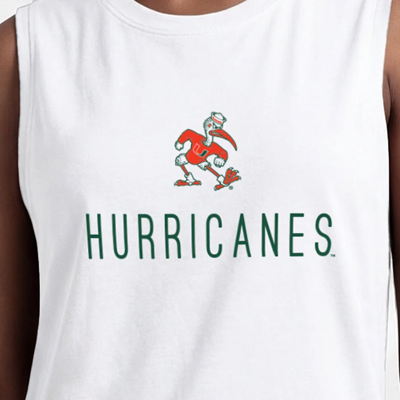 Women's Champion White Miami Hurricanes Lifestyle Tank Top