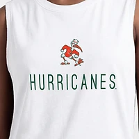 Women's Champion  White Miami Hurricanes Lifestyle Tank Top