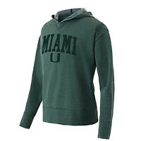 Women's Concepts Sport Green Miami Hurricanes Volley Long Sleeve Hoodie Top