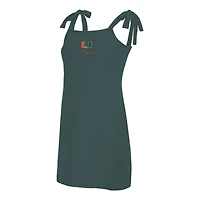 Women's Concepts Sport  Navy Miami Hurricanes Tie-Shoulder Nightdress