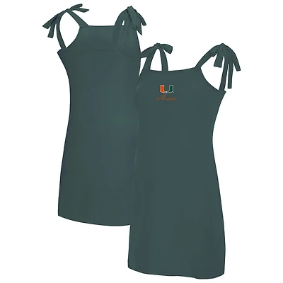 Women's Concepts Sport  Navy Miami Hurricanes Tie-Shoulder Nightdress