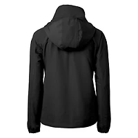 Women's Cutter & Buck  Black Miami Hurricanes Charter Eco Recycled Half-Zip Anorak Jacket