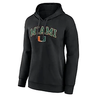 Sweat à capuche noir Fanatics Miami Hurricanes Campus pour femmes