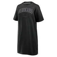 Robe t-shirt noire à trois mélanges pour femme Fanatics Miami Hurricanes Elements Go