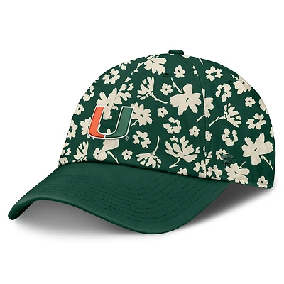 Women's Fanatics  Green Miami Hurricanes Blossom Adjustable Hat