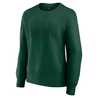 Sweat-shirt en polaire super doux Fanatics Green Miami Hurricanes pour femme