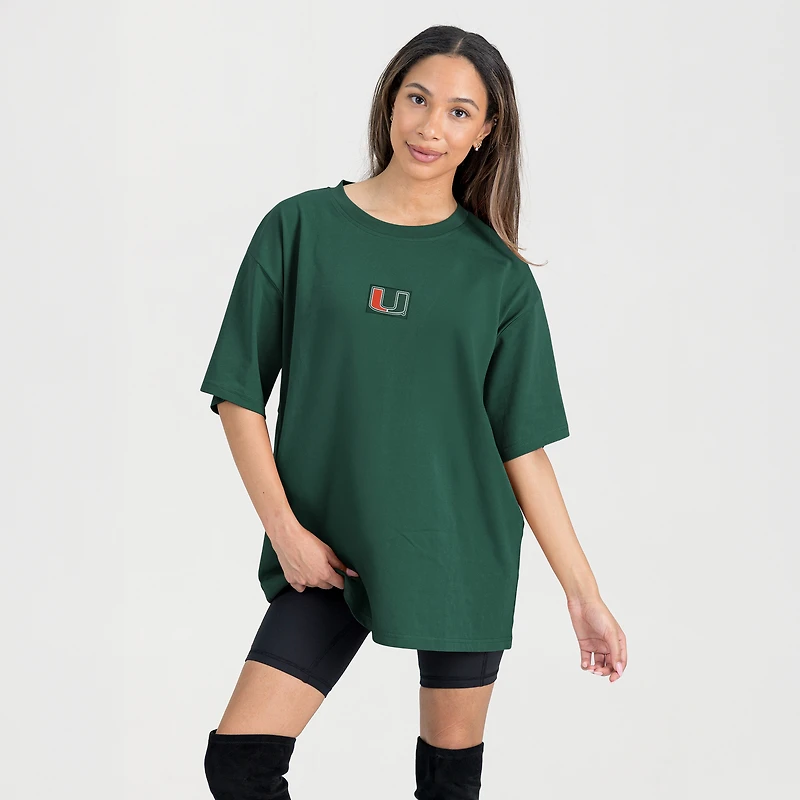 Women's Gameday Couture Green Miami Hurricanes Oversized Back at Ya T-Shirt
