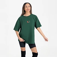 T-shirt surdimensionné vert Miami Hurricanes Gameday Couture pour femme
