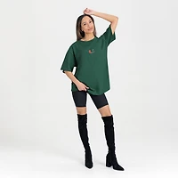 Women's Gameday Couture Green Miami Hurricanes Oversized Back at Ya T-Shirt