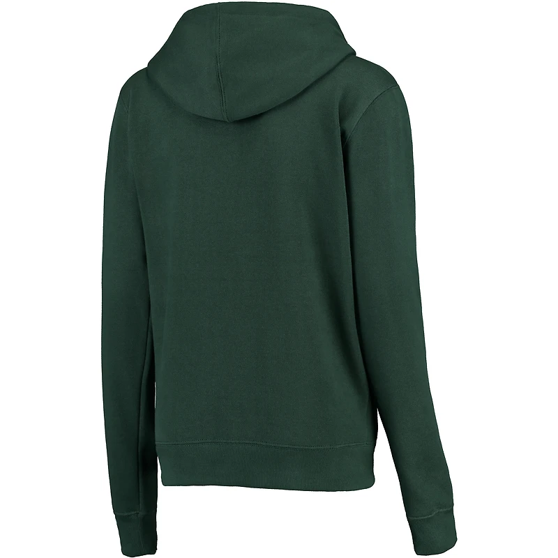 Sweat à capuche vert avec nom arqué Miami Hurricanes pour femme