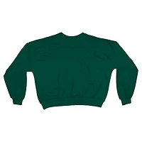 Women's Pressbox Green Miami Hurricanes Oversized Janice Waist-Length Sweatshirt