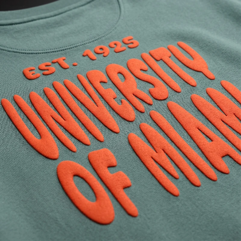 Women's Uscape Apparel  Green Miami Hurricanes Cloud Sweatshirt