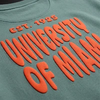 Women's Uscape Apparel  Green Miami Hurricanes Cloud Sweatshirt