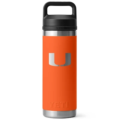 YETI Miami Hurricanes 18oz. Rambler Chug Water Bottle