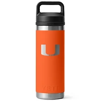 YETI Miami Hurricanes 18oz. Rambler Chug Water Bottle