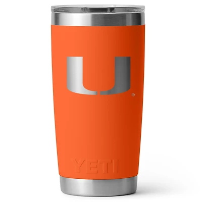 YETI Miami Hurricanes 20oz. Rambler Tumbler with Magslider Lid