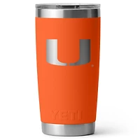 YETI Miami Hurricanes 20oz. Rambler Tumbler with Magslider Lid