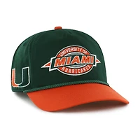 Youth '47  Green Miami Hurricanes Frame Out Hitch Rope Adjustable Hat