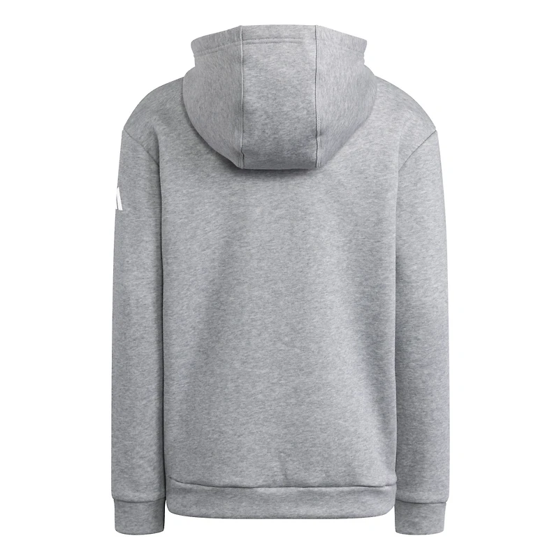 Youth adidas Heather Gray Miami Hurricanes Puffed Out Pullover Hoodie