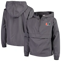 Youth Champion Graphite Miami Hurricanes Pack & Go Windbreaker Jacket
