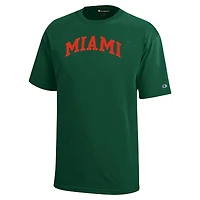 Youth Champion Green Miami Hurricanes Team Arch T-Shirt