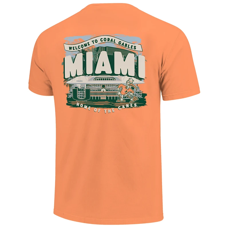 T-shirt orange pour jeunes des Miami Hurricanes, scène locale du campus