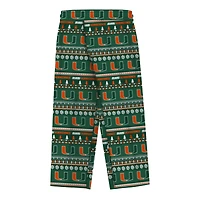 Ensemble pyjama vert Miami Hurricanes Youth Outerstuff avec pull moche