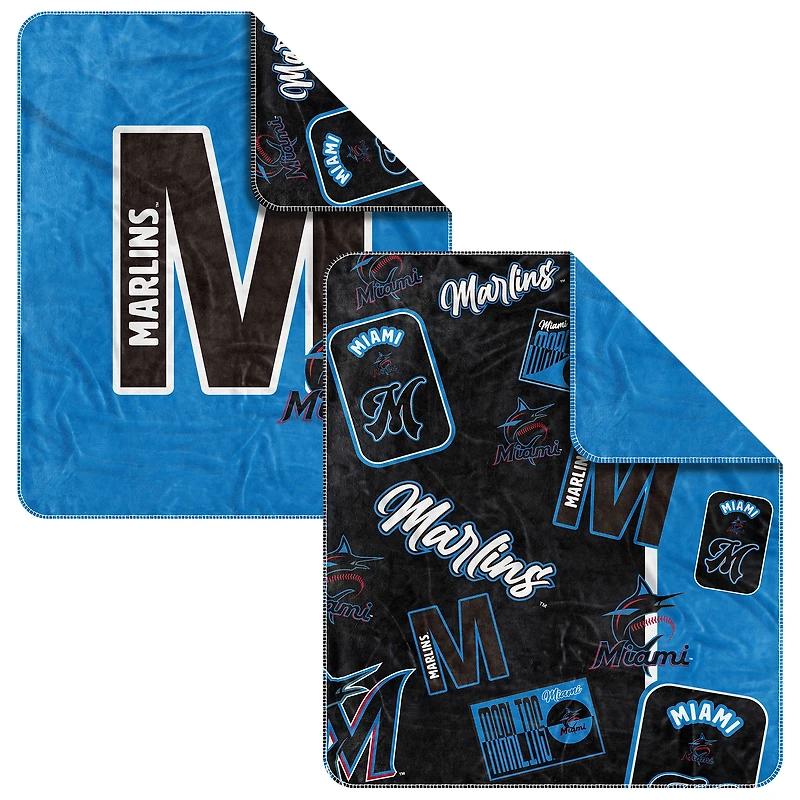 Couverture tissée Dream Weave des Marlins de Miami 50" x 60"