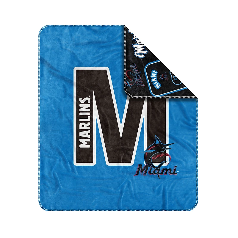 Couverture tissée Dream Weave des Marlins de Miami 50" x 60"