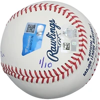 Balle de baseball autographiée par Aiva Arquette des Marlins de Miami avec plusieurs inscriptions - Édition limitée n° 1/10