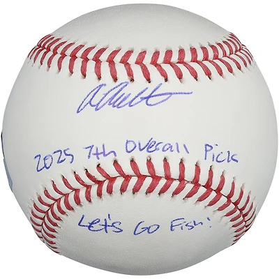 Balle de baseball autographiée par Aiva Arquette des Miami Marlins avec plusieurs inscriptions - Édition limitée n° 10/10