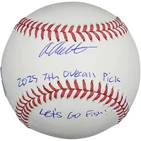 Balle de baseball autographiée par Aiva Arquette des Miami Marlins avec plusieurs inscriptions - Édition limitée n° 10/10