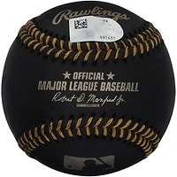 Balle de baseball en cuir noir autographiée par Aiva Arquette des Miami Marlins