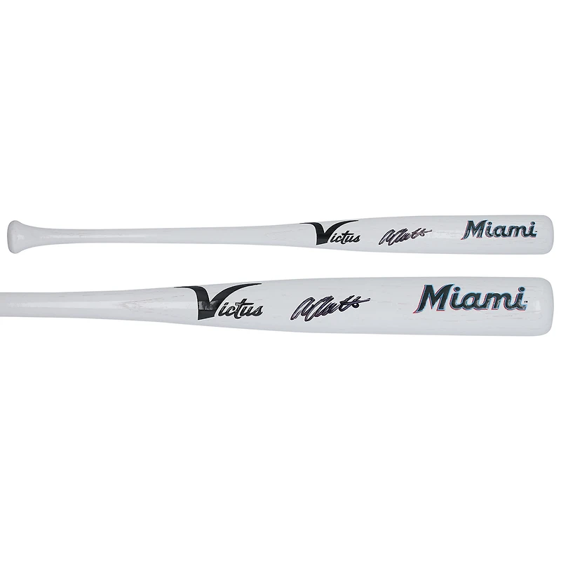 Bâton miniature Victus autographié par Aiva Arquette des Marlins de Miami (identification de l'équipe)