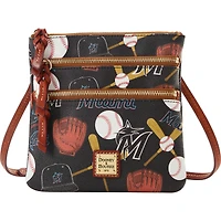 Dooney & Bourke Miami Marlins Game Day Sac à bandoulière à triple fermeture éclair