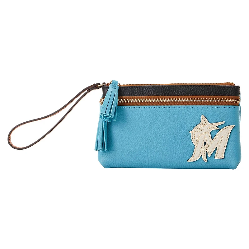 Dooney & Bourke Miami Marlins Infield Bracelet à double fermeture éclair